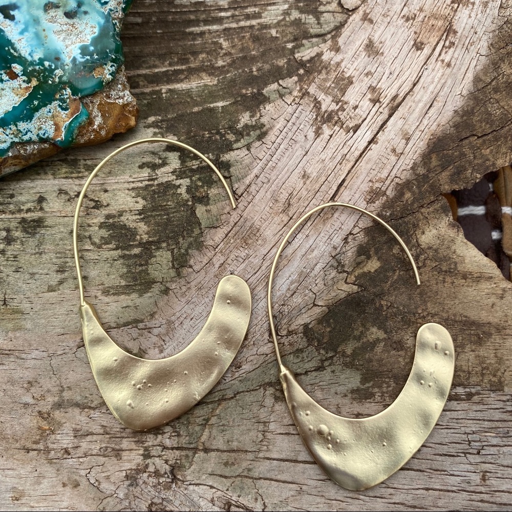 Anthropolgie Carissa Crescent Hoop Earrings